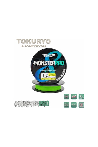 Tokuryo Lıne Lab Monsterpro X8 1.2pe 0.14mm 22ıb 10.0kg Bright-gr
