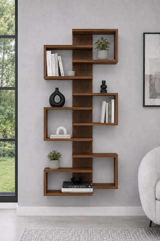 Arnetti Lotus Kitaplık Ve Duvar Rafı Ceviz