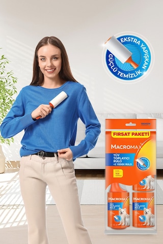 Macromax Tüy Toplayıcı Rulo +2 Yedek Rulo