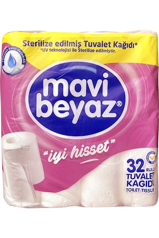 Mavi Beyaz 2 Katlı Tuvalet Kağıdı 2 x 32'li