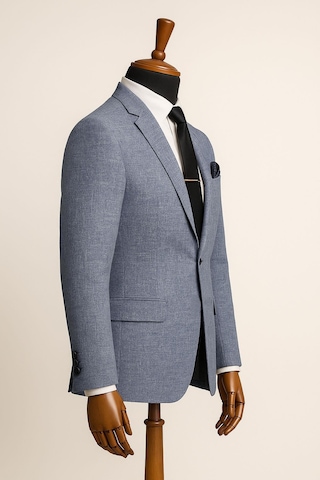 Fabio Cassani Erkek İtalyan Kesim Tek Düğmeli Blazer Ceket Klasik Ve Modern Şıklık Açık Mavi