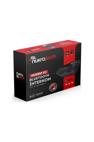 Nukrotech Nukro X2 Bluetooth İnterkom Seti Siyah
