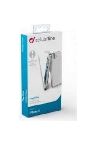 Apple Uyumlu iPhone Cellular Line Se 5s 5 İle Flap Slim Kılıf Beyaz Flıpslım5w