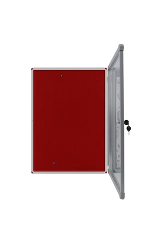 ABC 50X70 Camekanlı Anahtarlı Apartman İlan Panosu Site Duyuru Panosu