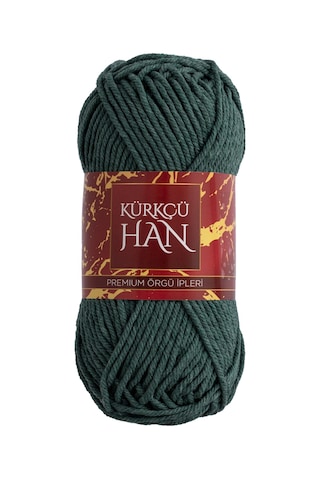 Kürkçü Han Cotton Comfort 100gr Pamuklu Makrome Punch Amigurumi Örgü İpi - Çam Yeşili