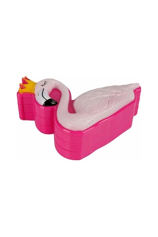 2599 Flamingo Şekilli 3 Katlı Makyaj Güzellik Seti