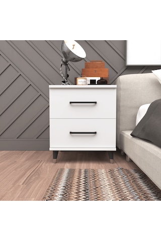 Şifonyer Dört Çekmeceli Parlak Beyaz