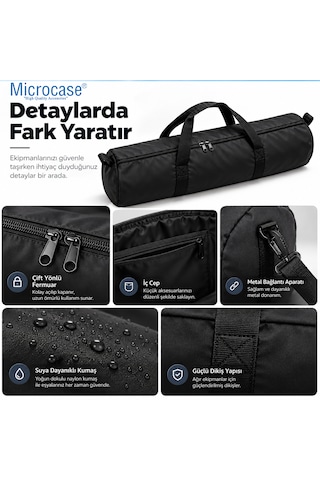 Microcase El Ve Omuz Askılı Cepli Su Geçirmez Tripod Stand Vb Çeşitli Ekipmanlar İçin Taşıma Çantası 120x22cm Al7022