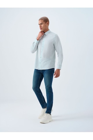 Regular Fit Erkek Gömlek U.kol Mint Yeşili
