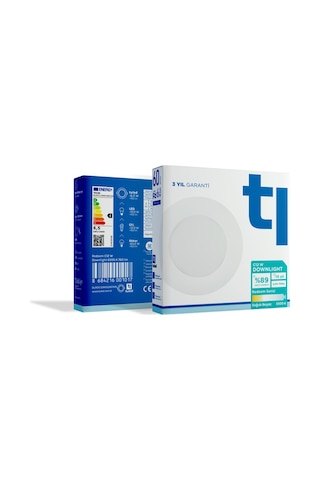 Redeem C12W Downlight, Titreşimsiz, Göz Konforu, 763 Lümen, Soğuk Beyaz, 6500 Kelvin Beyaz