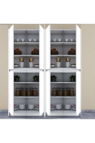 Umg Mobilya Voltra Patentli Çok Amaçlı Dolap, Mutfak Dolabı, Banyo Dolabı, Kiler Dolabı, Ayakkabılık Beyaz