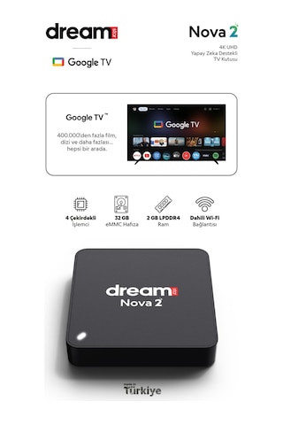 Dreamstar Nova 2 4k Android 14 4k Lisansli Android Tv Box 2gb Ram 32gb Hafıza