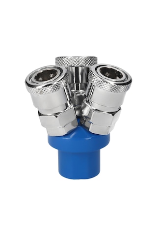 Youtek Pnömatik Otomatik Kilitleyici Üç Yollu Hava Borusu Bölücü, 1/4" Pt İç Dişli Smy Bağlantı Elemanı