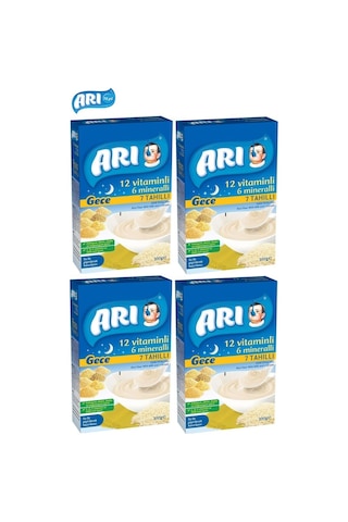 Arı Mama Pirinç Unu 200Gr Gece 7 Tahıllı Sütlü (4 Lü Set)