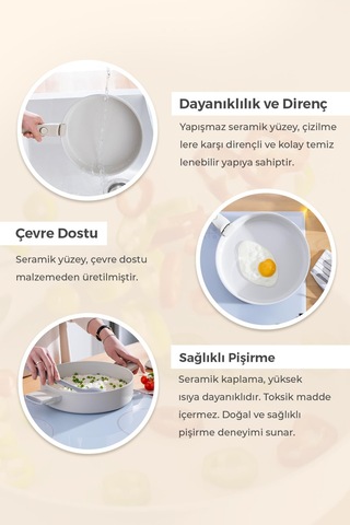 Ultimate Pro İndüksiyon Tabanlı Tava - 26 Cm Krem