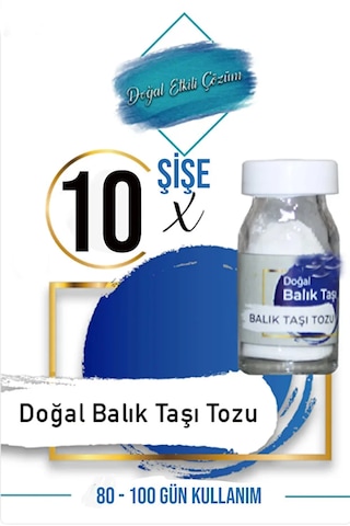 Balık Taşı Tozu 10 Kutu 10 Şişe 10 Adet