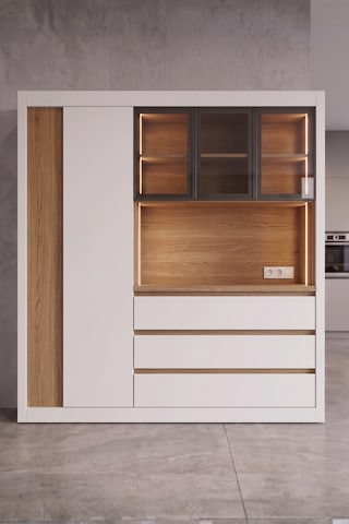 Nero Kahve Köşesi Multi 200 Cm Beyaz - Meşe