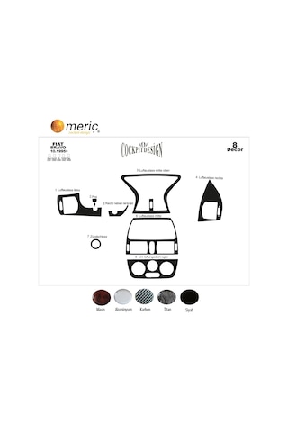 Meriç® Fiat Brava/Marea Ön Torpido Kaplama 8 Parça 1995-2005 (530156213)