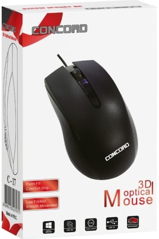 3d Kablolu 1000 Dpı Ev Ofis Optik Mouse Fare C-17 Çok Renkli