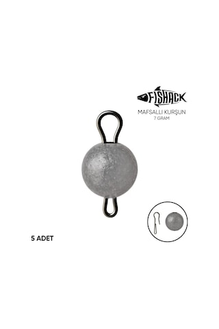 Mafsallı Kurşun - Hareketli İğne Kurşunu - Fishack - 7 Gram - 5'li Paket 71046793