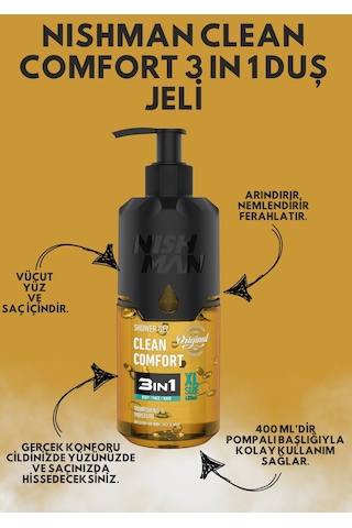 Nıshman 3ın1 Clean Comfort Duş Jeli 480 ML