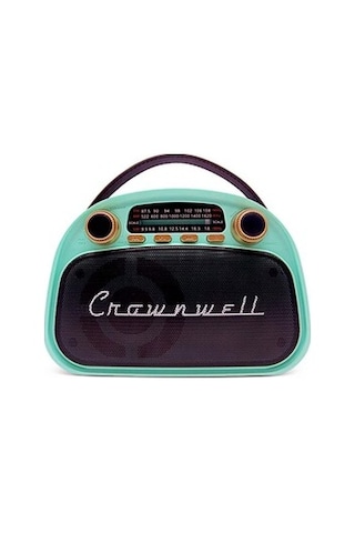 Crownwell Taşınabilir Bluetooth Retro Radyo Arizona Serisi Turkuaz Crownwell Taşınabilir Bluetooth Retro Radyo Arizona Serisi Turkuaz