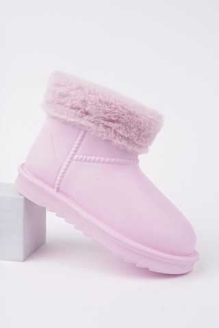 Kaptan Junior Çocuk İçi Kürklü Su Geçirmez Yağmur, Kışlık Bot Pembe