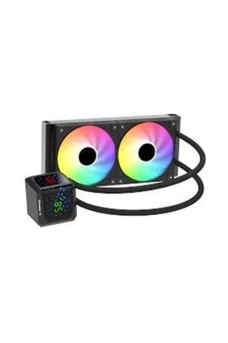 Rampage HelApple Uyumlu iOS D24 Siyah 12cm Fan Sıcaklık Göstergeli Intel Lga1700/amd Am5 Argb 240mm Sıvı Soğutmal