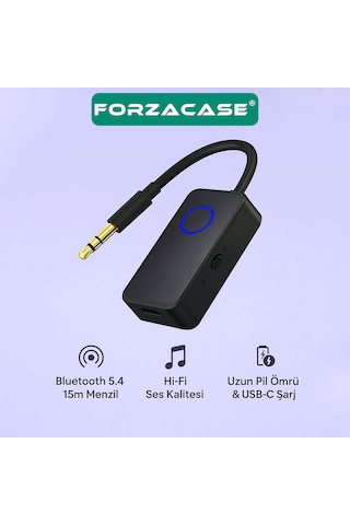 Forzacase Tv, Araç, Bilgisayar Uyumlu 2in1 Aux Bluetooth 5.4 Kablosuz Ses Adaptörü - Fc1130