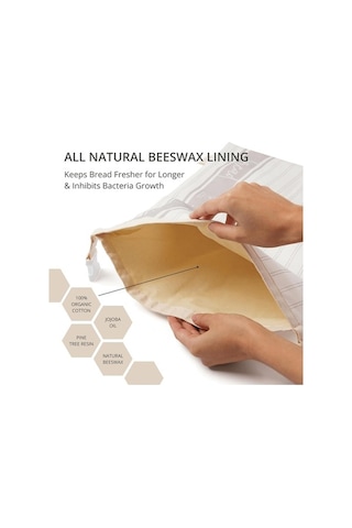 Maoyaya Ev Yapımı Ekmek İçin Yeniden Kullanılabilir Pamuklu Balmumu Torbaları 2 Paket - Xl Boy Diğer