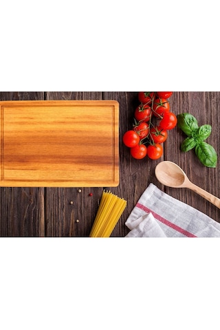 Facıle Et Sunum, Servis Kesme Tahtası Iroko 22x32x2cm Ahşap