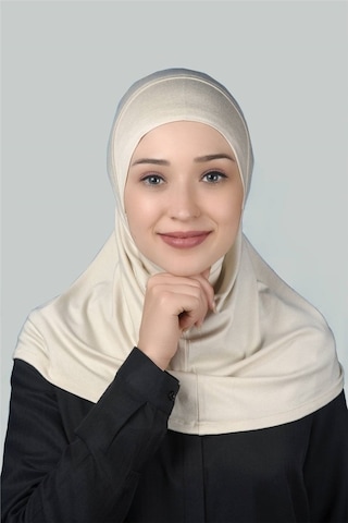Altobeh Hazır Türban Pratik Eşarp Tesettür Hijab - Namaz Örtüsü - Krem
