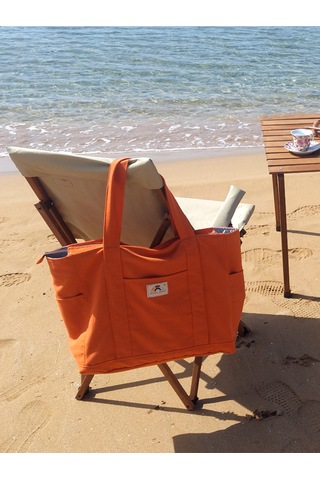 Venedik Büyük Boy Günlük - Plaj - Kamp - Anne/bebek Çanta Kiremit