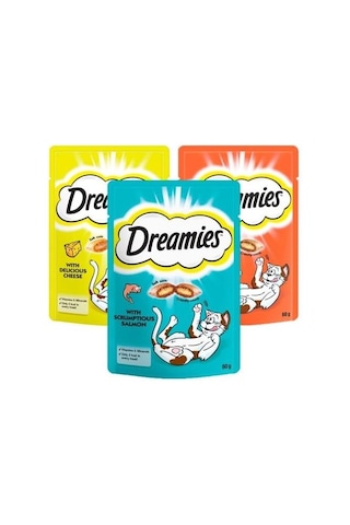Ayrex Dreamies Kedi Ödül Maması Karışık Paket 6x60gr