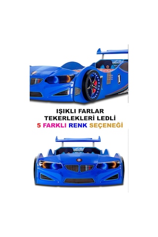 Gt2 - Bmw - Arabalı Yatak - Tekerlekleri Ledli.