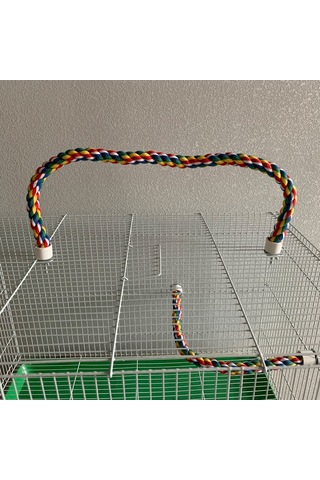 Vkemall Kuş İçin Pamuk İpi Tırmanma Perçesi, 105cm Uzunlukta, Tırmanma Ve Kucağıma Oyuncağı, Kuşların Koordinasyonunu Geliştirir