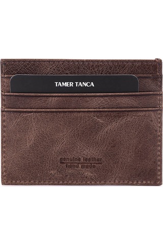 Tamer Tanca Erkek Hakiki Deri Kahverengi Cüzdan 907 1092 Erk Czdn Sk25-26 Kahve Crazy Kahverengi