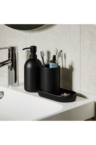 Ikea Gansjön Banyo Seti, Siyah, 3 Parça