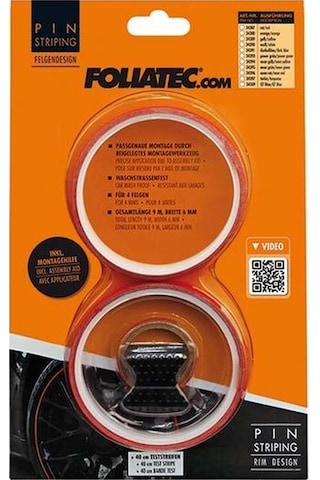 Foliatec Jant Şerit Seti Ve Montaj Aparatı 215x4cm-6mm Kırmızı