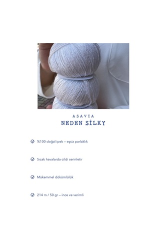 Lana Gatto Silky Örgü İpi 8'li Set 8 X 50 Gr %100 İpek Sk-31346