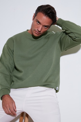 Buratti Regular Fit Bisiklet Yaka Pamuklu Içi Tüylü Yumuşak Şardonlu Erkek Sweat 5905255 Haki