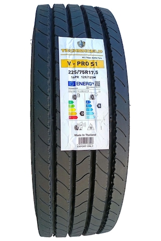 225/75 R17.5 129m 16pr Vpro S1 Düz M+s Techshıeld, 2025 Tayland Üretim