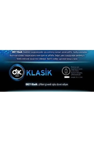 Okey Klasik Prezervatif 2 x 10'lu