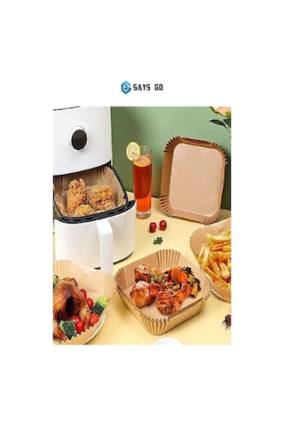 B&R Gereçleri Reis Airfryer Sıcak Hava Fritözü Philips Xiaomi Uyumlu Gıda Sınıfı Pişirme Kağıdı 50’li