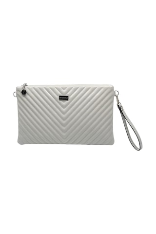 Silver Polo Crash Gri Kapitone V Kadın Portföy Ve Clutch El Çantası Sp1034