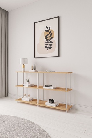 Çevir Kur Atlantik Çam Bd 150 Cm Raflı Konsol 150 75 29 Cm Atlantik Çam