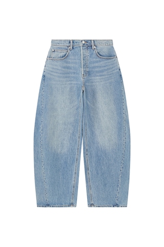 T By Alexander Wang Yüksek Moda Oversized Yuvarlak Jean Pantolon Light Blue