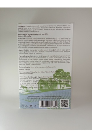 Organik Bahçe Organik Glutensiz Tuzlu Un Karışımı 500 G