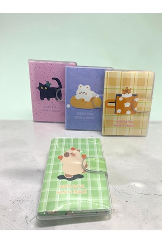 Happy & Fun Capybara A7 Not Defteri , Çıt Çıtlı Cep Defteri - Yeşil