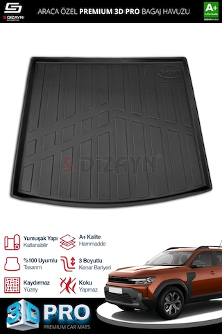 S-dizayn Renault Duster 4x4 3d Pro Bagaj Havuzu Üst Bagaj 2024 Üzeri A+ Kalite
